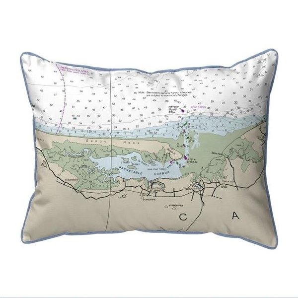 Betsy Drake Betsy Drake ZP13246SN 20 x 24 in. Cape Cod - Sandy Neck; MA Nautical Map Extra Large Zippered Indoor & Outdoor Pillow ZP13246SN